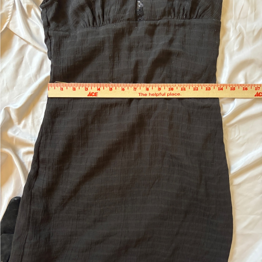Coquette Whimsigoth Y2K Black Lines Bodycon Minidress Women’s Size Medium - Picture 7 of 10